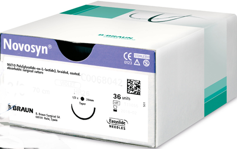 Novosyn®VIOLET 1/2 koła 1 (4) HR40s 70 cm-fioletowy-wchłanialne -36 szt.